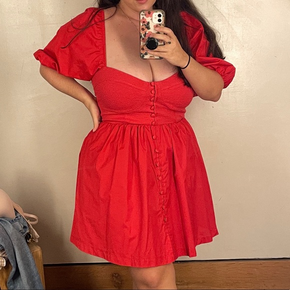 Maeve Puff-Sleeved Sweetheart Mini Dress - Picture 10 of 10